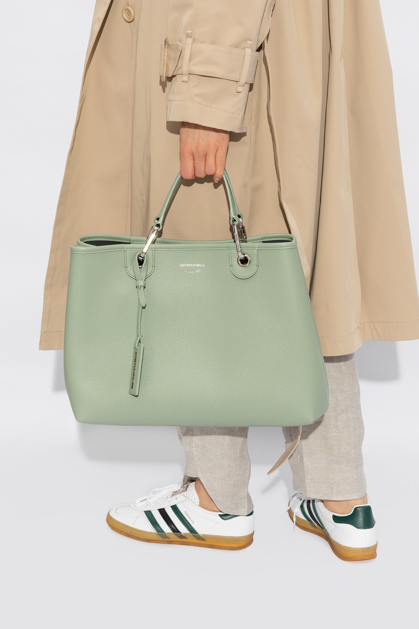 Green Shopper bag Emporio Armani Vitkac GB